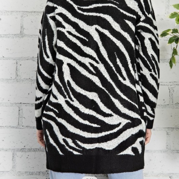 Zebra Open Front Cardigan - Picture 4 of 4